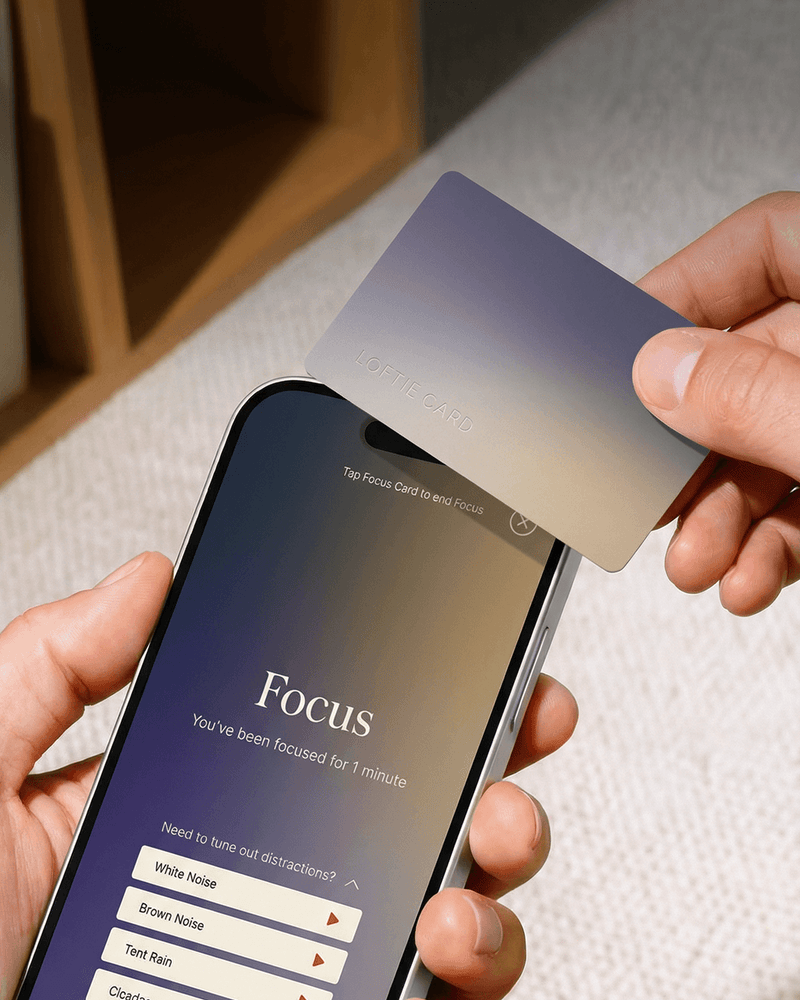 Loftie Card tap to focus